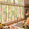 Cortinas Florais Estilo Retro Francês Americano Quarto Sala de Estar Varanda Janela de Canto Cozinha Cortinas Blackout Meias Cortinas Cortinas de Porta Cortinas Pequenas Curtas