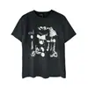 Nova Camiseta de Base Melancólica Rica de Segunda Geração Erd Sketch Graffiti Solta Casual de Manga Longa Marca Tendência Masculina e Feminina Camiseta de Manga Longa
