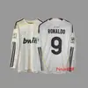 Jersey Retro Manga Larga Uniforme de Fútbol Beckham Zidane Messi C Ronaldo Jersey Clásico