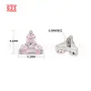 Aretes de Titanio F136 de Alto Pulido Super Brillantes, Tres Piezas, Aretes para Labio, Aretes para Ceja, Aretes para Lengua, Joyería para Piercings, Fábrica, Venta al por Mayor