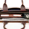 Bolsa para Hombre Estilo Coreano Bolso de Moda para Hombre Bolso de Hombro Retro Maletín Bolso Cruzado de Negocios Portátil Material Piel Crazy Horse Combinación para Viajes
