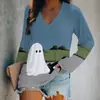 Venta al por mayor transfronteriza de camisetas de mujer con estampado de gato, lindo diseño artístico de gato de manga larga, hechas a medida y al por mayor