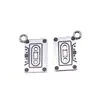 23x16mm 1.5g Plata Antigua Hecho a Mano DIY Accesorios para Joyería Colgante de Cassette de Cinta Retro Antiguo