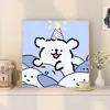 Pintura a Óleo Digital de Cachorro com Linha DIY Colorir à Mão Grafite Desenho Animado Fofo Decoração Curativa Fabricante Atacado