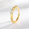 Anillo cósmico de estrella popular estilo europeo y americano para mujer, deslumbrante y de alta gama, joyería de anillo abierto de circón colorido de moda fabricante