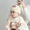 Gorro súper lindo para bebé, a prueba de viento y cálido, gorro de lana tejido para bebé para otoño e invierno, adorable para recién nacidos