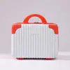 Bolsa de Maquiagem Satchel Maleta Retro 14 polegadas Bolsa de Cosméticos Fofa para Estudante Feminino Satchel Caixa de Armazenamento para Viagem