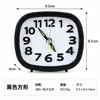 Despertador simple en blanco y negro, Reloj redondo mini compacto, Reloj de cabecera, Despertador digital pequeño y lindo, Regalo para niños
