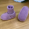 Zapatos para bebé y niño pequeño de otoño e invierno con pelo integrado, forro polar, rizo grueso, suela suave de algodón, zapatos y calcetines