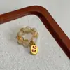 Anillo Corredizo de Citrino Natural, Varios Estilos de Accesorios DIY, Anillo de Cuentas de Cristal Amarillo Torre, Cuentas Sueltas, Accesorios para Pulseras