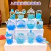 Muñeca de Gato Kt de Dibujos Animados con Arena Líquida en una Botella Venta al por Mayor Decoración Creativa para Escritorio Llavero Acrílico Colgante Pequeño Accesorio