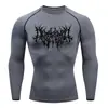 Teum Export Camiseta de Manga Corta con Cuello Redondo Estampada de Secado Rápido de Compresión para Hombre Y2K Ropa Interior Base para Correr Entrenamiento de Fitness Body