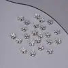 Xizang Corazón de Plata Flor DIY Hecho a Mano Pulsera Collar Aleación Plata Cuentas Espaciadoras Accesorios Material Accesorios de Plata Miao