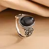 Anillo de Plata S925 con Dijes de Ágata Roja del Sur y Amatista, Estilo Vintage, Único y Elegante, Diseño Abierto Ajustable