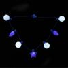 Colar luminoso Hanukkah colar 9 Luzes Lâmpada LED Hanukkah festa adereços cinco pontas estrela bola luminosa corda de luz