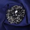 Broche Grande de Cristal de Vidro Versátil de Temperamento Clássico Transfronteiriço Joia de Luxo Estilo Boêmio Europeu e Americano em Estoque
