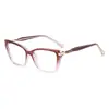 2026 Gafas de Moda Europeas y Americanas Nuevas con Montura Ojo de Gato para Mujer con Patillas de Resorte, Montura Óptica de Acetato, Gafas para Mujer