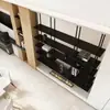 Prateleira Suspensa Redonda de Tubo Minimalista Nórdico Liga de Alumínio Luxo Leve Rack de Exibição de Armazenamento para Sala de Estar Rack Suspensor para a Casa Inteira Armário de Exibição