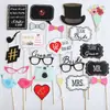 Accesorios para fotos de fiesta individual boda papel dorado de mano hombres y mujeres Unicornio Pájaro de Amor decoración nupcial