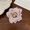 Pinza para el cabello con forma de rosa, pinza para flequillo con sensación avanzada, pinza para el cabello rota frontal, pinza para el pelo de pico de pato, tocado, accesorios para el cabello con flores de alto valor de color