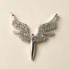 Collar de Alas de Ángel de Moda Transfronteriza para Hombre Cadena para Clavícula de Mujer Colgante Creativo de Alas Incrustaciones de Micro-Piedras Accesorios Venta al por Mayor