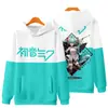 Moeyui Hatsune Miku cosplay Moletom com Capuz Anime Bidimensional Periférico Miku Jaqueta Casual Masculina e Feminina