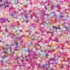Contas de Vidro Coloridas Miçangas Sementes Contas Redondas Contas para Fio Contas para DIY Anéis Abertos Pérolas Naturais Contas Soltas Joias Miçangaria Chaveiro