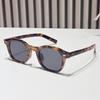 Gafas de sol ovaladas con estampado de leopardo y tachuelas metálicas, Gafas de sol modernas con protección UV para mujer, Gafas de sol elegantes de alta gama Xiaohongshu
