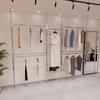Estante de exhibición para tienda de ropa acero inoxidable indomable columna AA para vestidos de novia estante de exhibición ajustable estante colgante para tienda de ropa de mujer