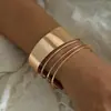 Pulseras de Metal de Moda Transfronterizas Europeas y Americanas, Joyería Sencilla, Accesorios Femeninos de Lujo Ligero Natural, Pulseras Retro de Gama Alta al por Mayor