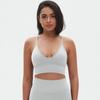 Nuevo sujetador con tirantes de color sólido sin costuras transfronterizo de Europa y Estados Unidos, ropa interior deportiva sexy con espalda hermosa, chaleco de yoga para correr y fitness