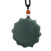 Jade Hetian de Xinjiang Zafiro Material Fino Colgante de Paz Jade Brillante Mate Colgante de Guanyin Buda Joyería