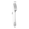 Juego de Cuchillo, Tenedor y Cuchara de Acero Inoxidable con Patrón de Doble Extremo, Juego de Vajilla de Cinco Piezas para Filete, Vajilla Occidental para el Hogar Estilo Francés