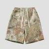 Shorts Retro Americanos para Hombre, Tendencia de Verano Ins Shorts de Playa, Versátiles Rectos Cómodos Casuales de Cinco Puntos para Hombre