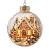 Adorno de Navidad de producto nuevo transfronterizo Colgante de artesanía acrílica Decoración de mundo invernal navideño