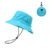 Versión Mejorada del Sombrero de Pescador de Secado Rápido Verano Delgado Protección Solar Visera UV Bolsa de Almacenamiento para Exteriores Sombrero Cubeta