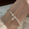 Pulseira de pérolas com contas estilo coreano de luxo leve nicho feminina estilo frio personalidade moda simples versátil pulseira de alta qualidade moda