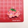 Simulação Brilhante Twin Cinco Flores Flores de Cerejeira Florescendo Flores de Pêssego DIY Acessórios de Resina Celular Caso Hairpin Material de Jóias