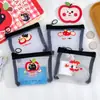 Linda Bolsa de Malla de Gato Manzana Almacenamiento Estudiante Portátil Bolsita Transparente Mini Monedero con Cremallera Venta al por Mayor