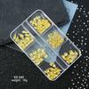 Vendas Quentes Transfronteiriças Ins Celebridade da Internet Estilo Férias 6 Grades Doce e Descolado Mix and Match Rebites Conchas Conchas Pérolas Estrela do Mar Acessórios de Nail Art
