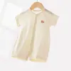 Mameluco de manga corta para bebé recién nacido, Pijama de verano fino O'Dell sin costuras, Ropa de casa con aire acondicionado para bebé niño y niña