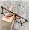 Gafas de prescripción retro de medio marco ovaladas de moda estilo coreano para mujer, favorecedoras para el rostro, versátiles, elegantes para salir