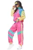 Disfraces de Halloween para Hombres y Mujeres en Pareja, Retro 70s Europeos y Americanos Disco Hippie Danza de Rendimiento para Adultos