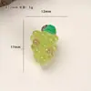 Accesorios de resina para manualidades de dibujos animados: pequeños mangostinos 3D, uvas, pinzas para el pelo de pegamento cremoso, hebillas para zapatos, llaveros, colgantes