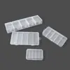 Caja de Plástico PP Compartimentada 5 Compartimentos Transparente Botones de Ferretería Accesorios para Pesca Caja de Empaque Adornos Juguetes Caja de Almacenamiento para Perler Beads