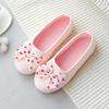 Zapatos Posparto para Primavera y Otoño, de Espalda Cerrada, Estilo Delgado de Verano para Mujeres Embarazadas, Pantuflas Suaves de Suela Blanda para el Hogar, Pantuflas de Algodón para Mujer