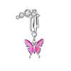 Amazon Nuevo Producto Transfronterizo Sin Perforación Colgante de Mariposa Goteo de Aceite Mariposa Adorno para el Ombligo Uña para el Ombligo Uña Falsa para el Ombligo Clip para el Ombligo