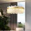 Lámpara de araña para sala de estar Lujo accesible francés Vidrio de cristal Postmoderno Simple Estilo australiano Saa Crema Lámparas para restaurante dormitorio