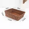 Cesta Organizadora de Escritorio Tejida con Algas para Desorden, Artículos de Tocador y Cuidado de la Piel, Cesta de Almacenamiento para Control Remoto y Llaves de Mesa de Café