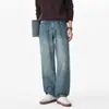 Jeans rectos retro americanos para hombre, novedad de otoño 2026 marca de moda pantalones largos casuales rectos holgados lavados